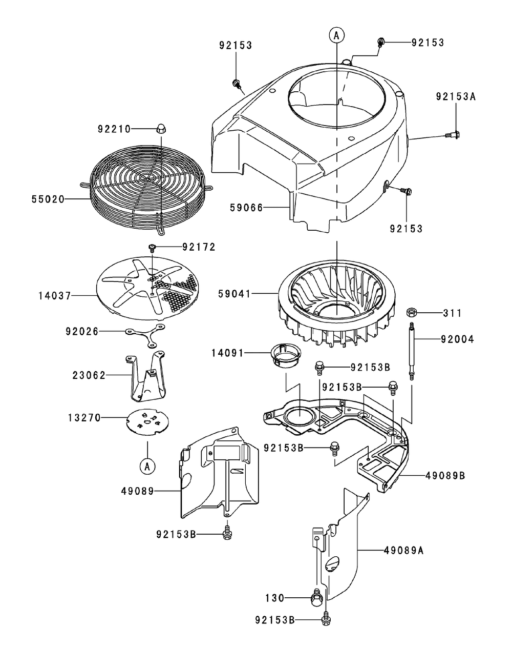 Fh641v-Aw04 Cooling Equipment Diagram and Parts List for ENFORCER48 53AI3AGV750-21HP Cub Cadet Lawn Tractor